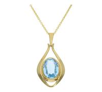 JuwelmaLux Anhänger 333/000 (8 Karat) Gold mit synth Blautopas JL30-02-2882