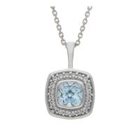 JuwelmaLux Anhänger 333/000 (8 Karat) Weißgold echter Blautopas JL39-02-0566