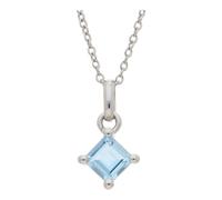 JuwelmaLux Anhänger 333/000 (8 Karat) Weißgold mit Blautopas JL30-02-1442
