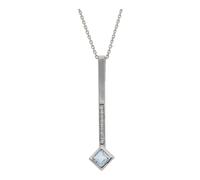 JuwelmaLux Anhänger 333/000 (8 Karat) Weißgold mit Blautopas JL39-02-0342