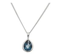 JuwelmaLux Anhänger 333/000 (8 Karat) Weißgold mit Blautopas London Blue JL39-02-0462