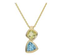 JuwelmaLux Anhänger 333/000 Gold mit Blautopas und Lemonquartz JL39-02-0333