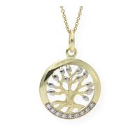 JuwelmaLux Anhänger 333 Gold Lebensbaum mit Zirkonia JL20-02-0631