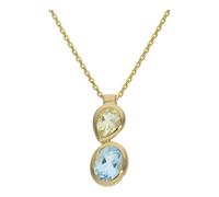 JuwelmaLux Anhänger 333 Gold mit Blautopas & Lemonquarz JL39-02-0081