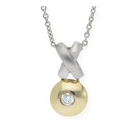 JuwelmaLux Anhänger 585 Gold- und Weißgold mit Brillant JL30-02-0636