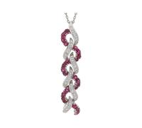 JuwelmaLux Anhänger 750 Weißgold mit Brillant und Rubin JL30-02-1321