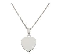 JuwelmaLux Anhänger 925/000 Sterling Silber Herz Gravur Platte JL32-02-0108