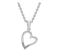 JuwelmaLux Anhänger 925/000 Sterling Silber Herz mit Zirkonia JL39-02-0146