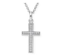JuwelmaLux Anhänger 925/000 Sterling Silber Kreuz mit Zirkonia JL20-02-0606