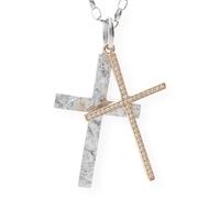 JuwelmaLux Anhänger 925 Silber Kreuz mit Zirkonia roségold plattiert JL20-02-0234