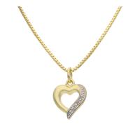 JuwelmaLux Anhänger Herz 333/000 (8 Karat) Gold mit synth. Zirkonia JL14-02-0286