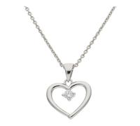 JuwelmaLux Anhänger Herz 925/000 Sterling Silber mit synth. Zirkonia JL10-02-3382