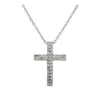JuwelmaLux Anhänger Kreuz 925/000 Sterling Silber mit Zirkonia JL30-02-4261