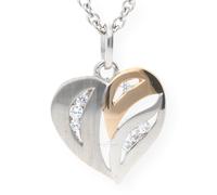 JuwelmaLux Anhänger Silber 925 roségold plattiert Herz mit Zirkonia JL20-02-0238