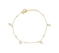 JuwelmaLux Armband 925/000 Silber Gelbgold plattiert, Süßwasserzuchtperlen