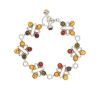 JuwelmaLux Armband 925/000 Sterling Silber mit Bernstein JL47-03-0088