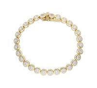 JuwelmaLux Armband 925 Silber, Gelbgold plattiert, Zirkonia JL30-03-4630