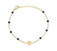 JuwelmaLux Armband Fantasie Edelstahl vergoldet mit Onyx JL16-03-0542