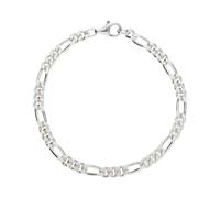 JuwelmaLux Armband Figaro diamantiert 925 Silber JL50-03-0061