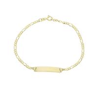 JuwelmaLux Armband für Gravur 333 Gold Figaro JL11-03-0122