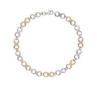 JuwelmaLux Armband Infinity 585/000 (14 Karat) Rotgold und Weißgold JL30-03-4988