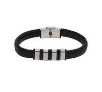 JuwelmaLux Armband Leder Edelstahl JL45-03-0027
