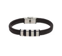JuwelmaLux Armband Leder Edelstahl JL45-03-0028