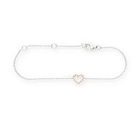 JuwelmaLux Armband mit Herz 925 Silber Roségold plattiert JL10-03-1770