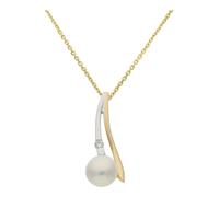 JuwelmaLux Bicolor Anhänger 585 mit Brillant und Perle JL10-02-3547
