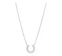 JuwelmaLux Collier 333/000 (8 Karat) Weißgold Hufeisen mit Zirkonia JL10-05-1058