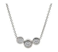 JuwelmaLux Collier 333/000 (8 Karat) Weißgold mit synth. Zirkonia JL39-05-0265