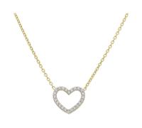 JuwelmaLux Collier 925/000 Sterling Silber vergoldet JL39-05-0777 Herz mit Zirkonia