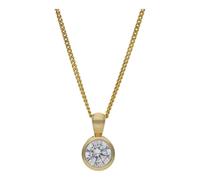 JuwelmaLux Collier 925/000 Sterling Silber vergoldet mit synth. Zirkonia JL30-05-3190