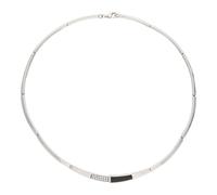 JuwelmaLux Collier 925 Silber mit Zirkonia und Onyx JL30-05-4628
