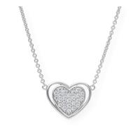JuwelmaLux Collier 925er Silber rhodiniert mit synth. Zirkonia 45 cm JL10-05-1313