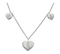 JuwelmaLux Collier Herzen 925/000 Sterling Silber mit synth. Zirkonia JL10-05-2950
