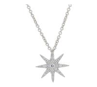 JuwelmaLux Collier Stern 925/000 Sterling Silber mit synth. Zirkonia JL10-05-2567