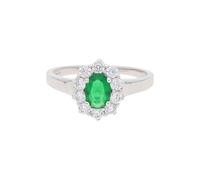 JuwelmaLux Damen Ring 925 Silber Zirkonia grün JL10-07-2305