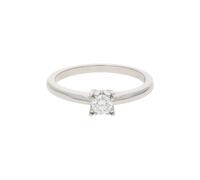 JuwelmaLux Damenring 585/000 (14 Karat) Weißgold mit Brillant JL30-07-2511