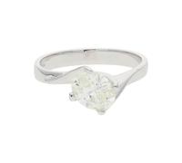 JuwelmaLux Damenring 585/000 (14 Karat) Weißgold mit Diamanten JL30-07-4927