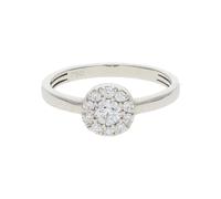 JuwelmaLux Damenring 750/000 (18 Karat) Weißgold mit Brillant JL30-07-4312