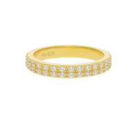 JuwelmaLux Damenring 925 Silber Gold plattiert mit Zirkonia JL16-07-0617