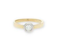 JuwelmaLux Damenring in 585/000 Gelbgold mit Brillant JL30-07-0784