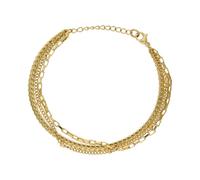 JuwelmaLux Edelstahl Armband 3-Reihig Gold plattiert JL16-03-0739