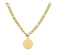 JuwelmaLux Edelstahl Kette Gold plattiert mit Gravurplatte JL16-05-0749