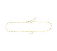 JuwelmaLux Fußkette Figaro 925 Silber goldplattiert JL18-04-0227