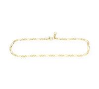 JuwelmaLux Fußkette Figaro 925 Silber goldplattiert JL18-04-0229