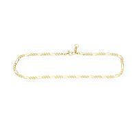 JuwelmaLux Fußkette Figaro 925 Silber goldplattiert JL18-04-0229
