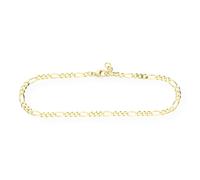 JuwelmaLux Fußkette Figaro 925 Silber goldplattiert JL18-04-0230