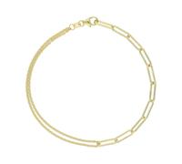 JuwelmaLux Glieder Armband Silber 925 Gold plattiert JL48-03-0038